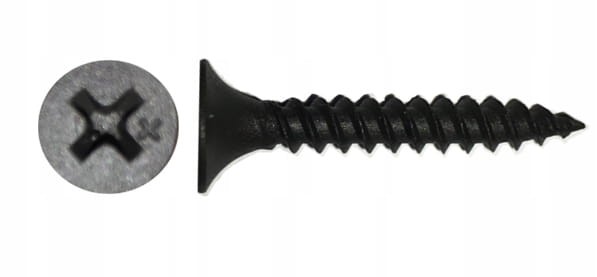 Wkręty Do Metalu G-K Czarne Fosfatowane Karton Gips G-K 3,5x25 1000 szt