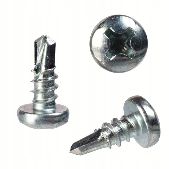 Wkręty samowiercące TEX Pchełki 3,5x9,5 Do Metalu Ocynk 200szt