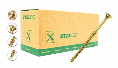 Wkrety do Drewna Ciesielskie Stożkowe Stalco 6x50 Torx 200 Szt