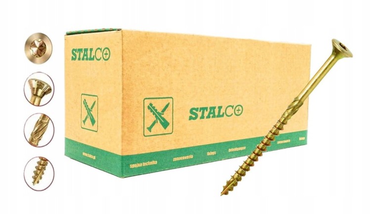 Wkrety do Drewna Ciesielskie Stożkowe Stalco 6x50 Torx 200 Szt