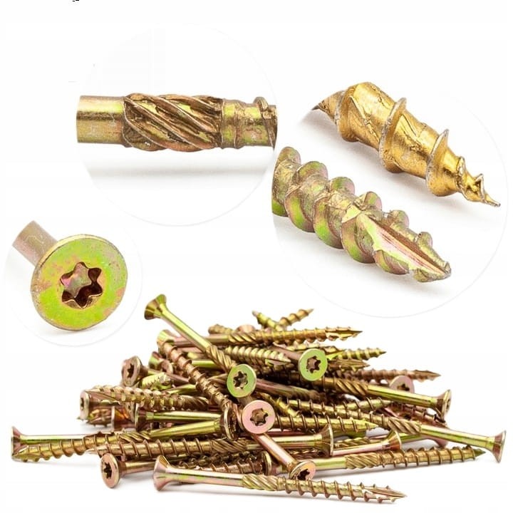 Wkrety do Drewna Ciesielskie Stożkowe Stalco 6x50 Torx 200 Szt
