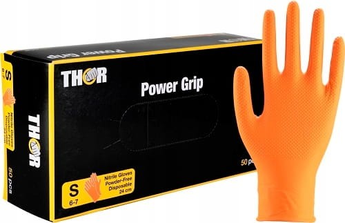 Rekawice-Nitrylowe-Rekawiczki-Warsztatowe-THOR-Power-Grip-Orange