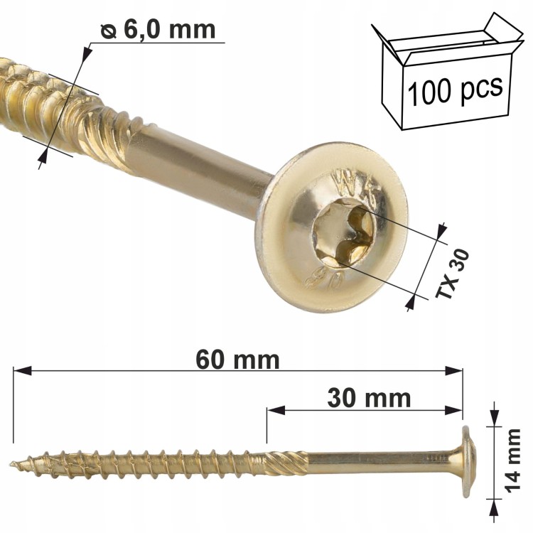 Wkrety-Ciesielskie-Wkrety-do-Drewna-Talerzowe-Torx- Klimas-WKCP-leb-plaski-6x60