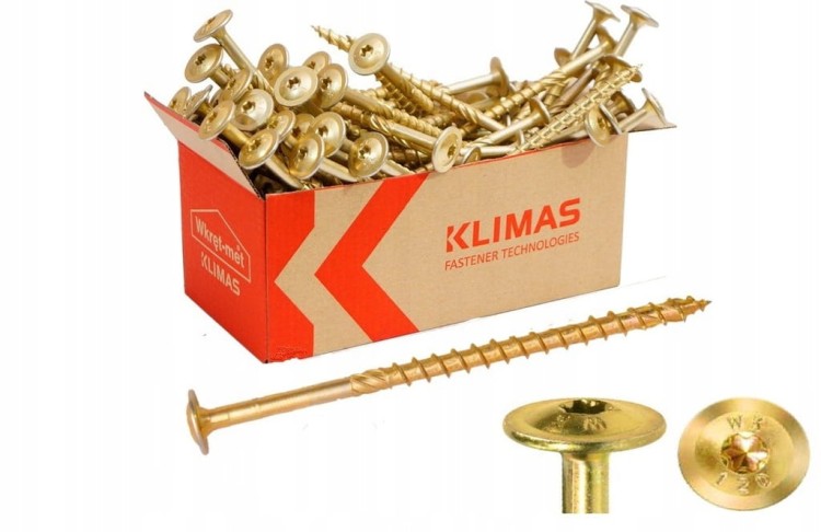 Wkrety-Ciesielskie-Wkrety-do-Drewna-Talerzowe-Torx- Klimas-WKCP-leb-plaski-6x160